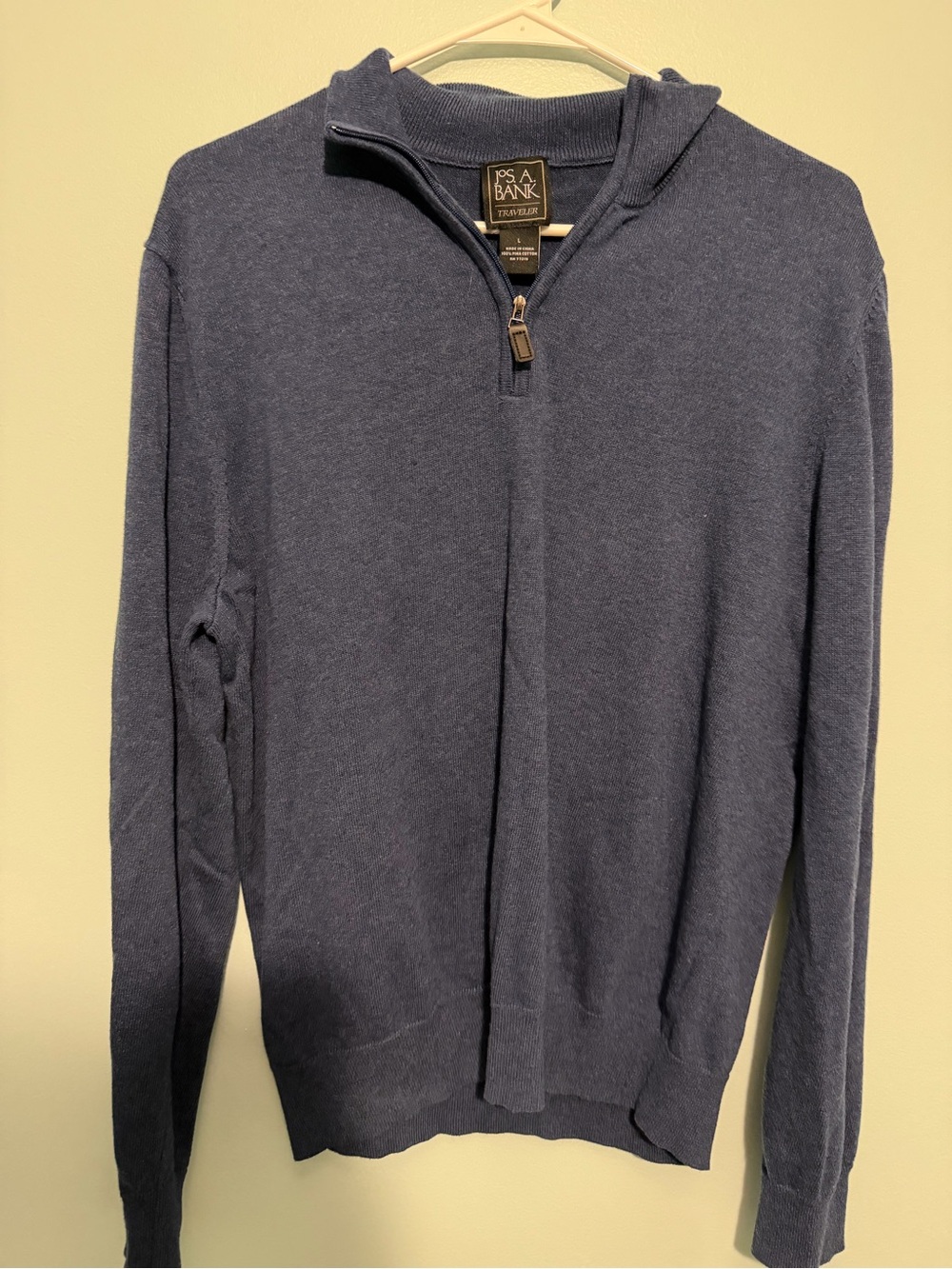 Jos. A. Bank Men’s Navy Half-Zip Hooded Sweater